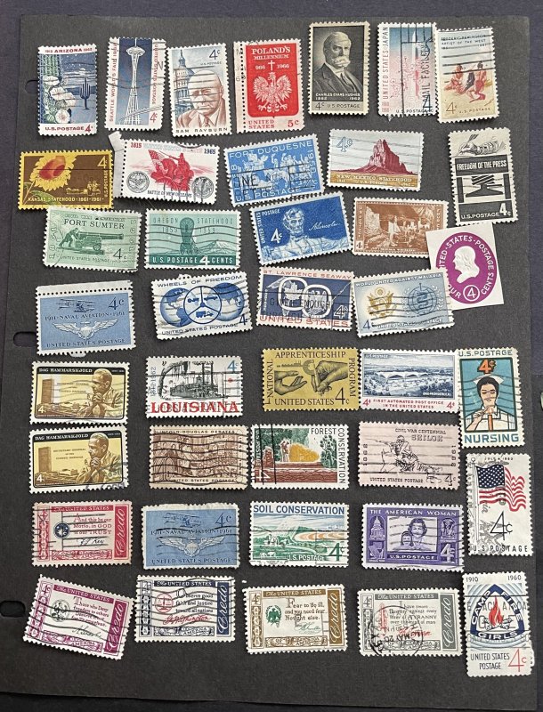 US 4c Used MIxture  85 stamp variety nice collection  FREE SHIPPING