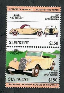 St. Vincent #690 Auto MNH attached pair
