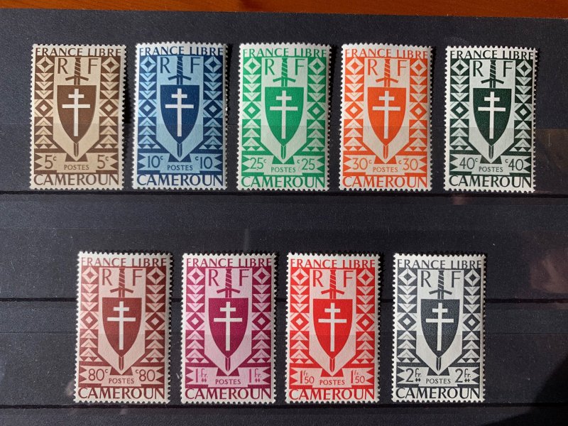 Cameroun 1942 Free French Issue Partial Set