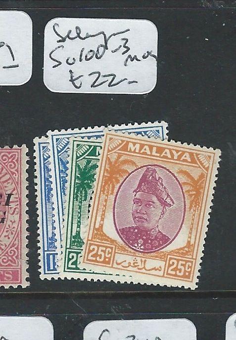 MALAYA SELANGOR  (P0810B) SULTAN  SG 100-3  MOG