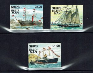 Isle of Man: 1993 - 97,  3 Booklets containing panes from Ships definitive set