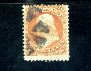 USAstamps Used VF US Serie of 1861 Civil War Franklin Scott 71 Fancy Cancel