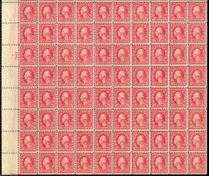 UNITED STATES WASHINGTON SCOTT#467 DOUBLE 5c ERROR SHEET   MINT NH