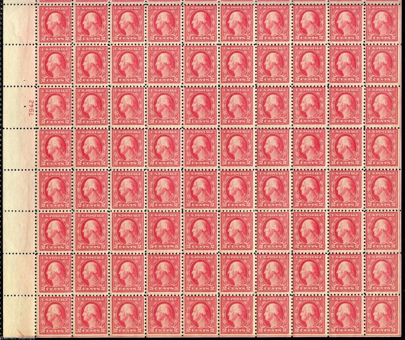 UNITED STATES WASHINGTON SCOTT#467 DOUBLE 5c ERROR SHEET   MINT NH