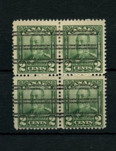 ?V-150 BAR  PRECANCEL 2c block of 4, Cat $4 used Canada