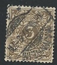 Germany Scott #46 3pf numeral (1889) Used