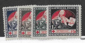 Latvia Sc #B1-B4 set of 4 NH VF