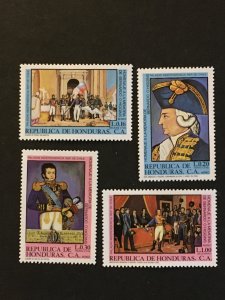 1981 Honduras Sc# C699-702 Paintings of Bernardo O'Higgins