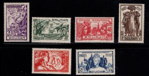 French Sudan Scott 106-111 MH* Paris International Expo 1937 stamp set