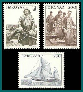 Faroe Islands 1984 Fishing Industry, MNH 112-114,SG100-SG102