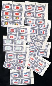 US Stamps # 909-21 MNH XF Plate Block Set