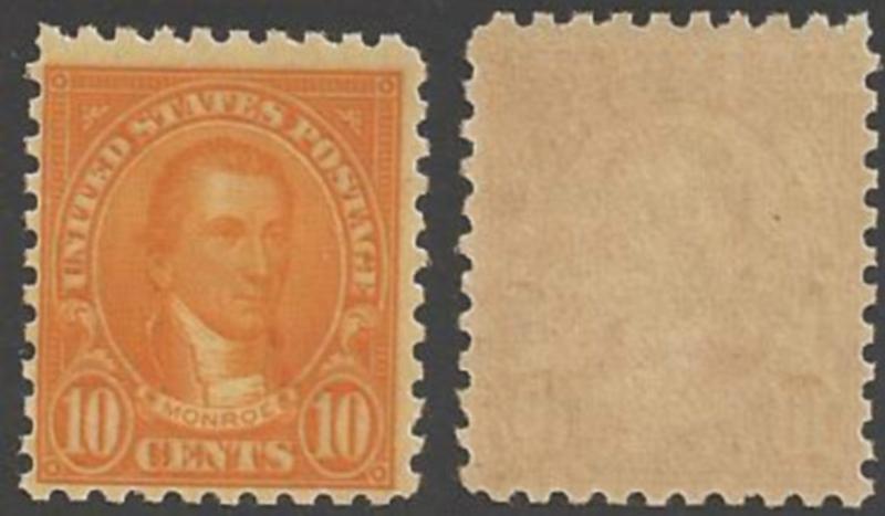 US 1925 10 cents Monroe, mint never hinged, Scott #591 