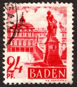 1947, Baden 24Pf, Used, Sc 5N8