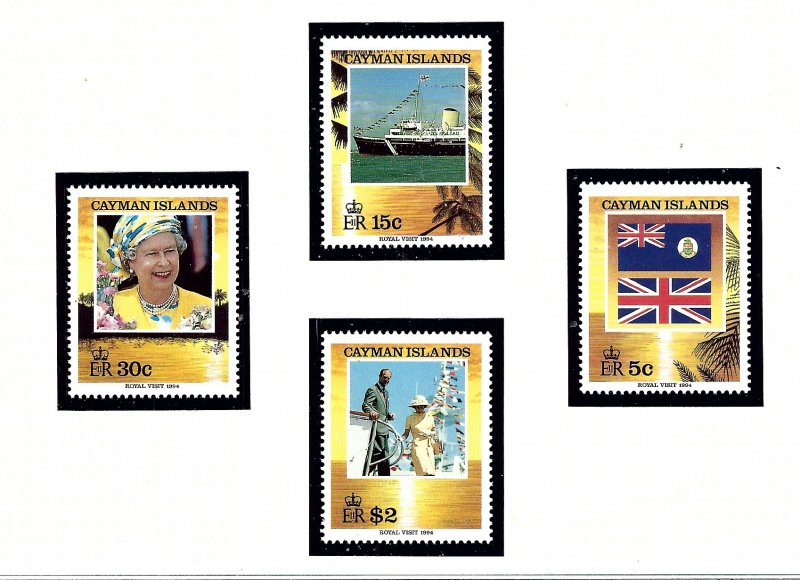 Cayman Is 677-80 MNH 1994 Royal Visit    (KA)