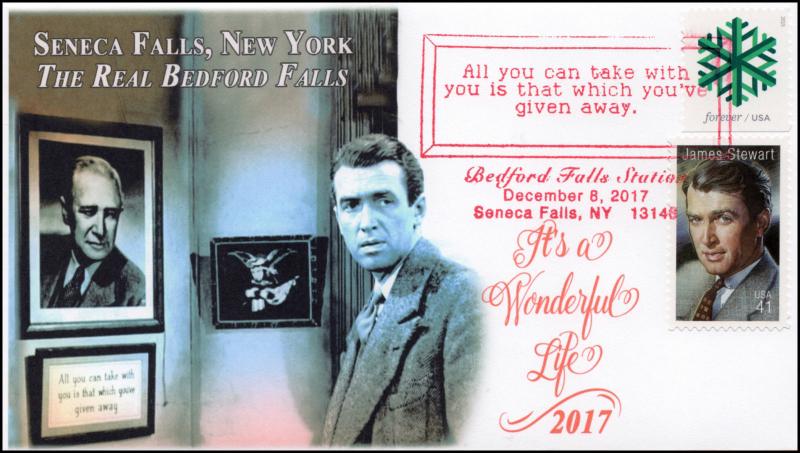 17-405, 2017, Its a Wonderful Life, Seneca Falls NY, Pictorial, Event Cover, 