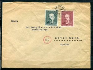 Czechoslovakia/Bohemia & Moravia Cover 1944 Mi 138-9 bm1044