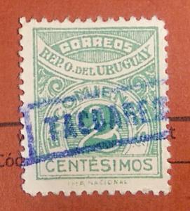 Uruguay 1930 Parcel Post Stamp #Q37 2c Used.