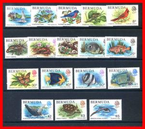 Bermuda 1978-79 #363-379, Bird & Fish set of 17 - MNH