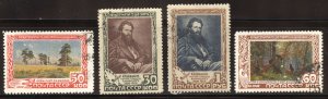 Russia Scott 1230-33 UHOG(CTO) - 1948 Ivan I. Shishkin, Painter - SCV $40.00