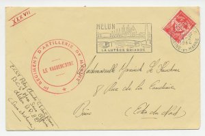 Fieldpost cover France 1964 Regiment of Naval Artillery - Bridge