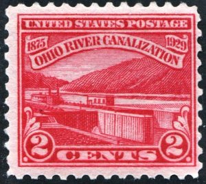 SC#681 2¢ Ohio River Canal (1929) MNH