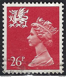 GREAT BRITAIN Wales 1987 QEII 26p Rosine Machin Type II SGW69a FU