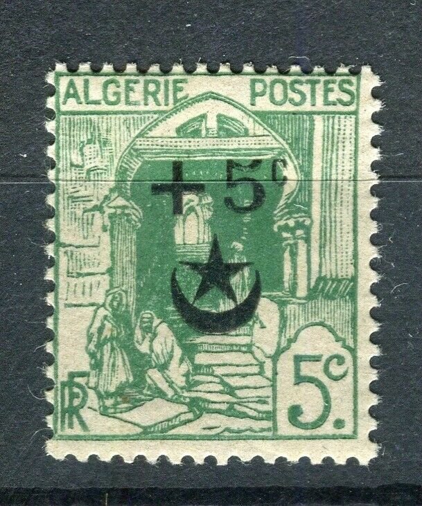 FRENCH; ALGERIA 1927 Wounded Soldiers issue fine Mint hinged 5c. value