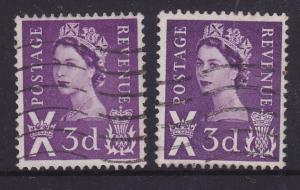 G.B. (2for1) 1993 Scotland - QE II (Machins) 3d x2 used