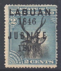 Labuan North Borneo Scott 67 - SG84, 1896 Jubilee 2c MH*