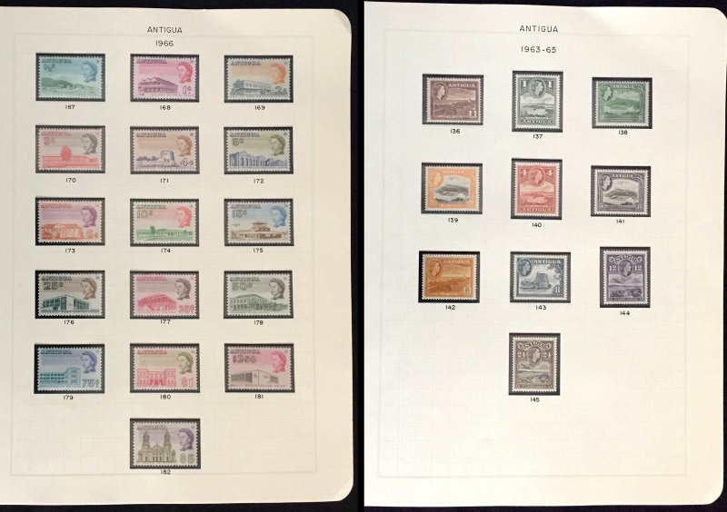 ANTIGUA - 1935-70 SELECTED STAMPS- 106V MOSTLY MINT NH