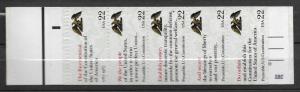 Sc. Booklet BK162  MNH Comp. Eagle plt. 1112