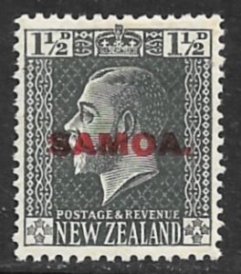 SAMOA 1916-19 KGV 1 1/2d Gray Black Portrait Issue Sc 128 MH