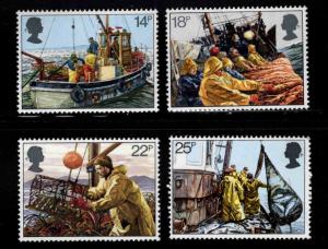 Great Britain Scott 956-959 MNH** Commercial Fishing set