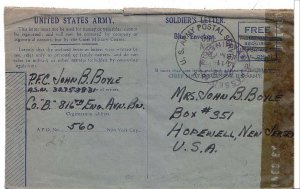 United States A.P.O.'s Soldier's Free Mail 1943 U.S. Army Postal Service, A.P...