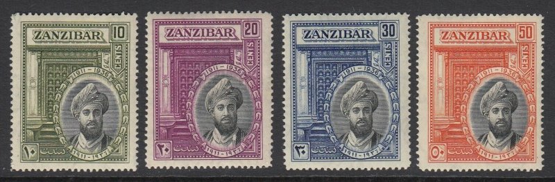 Zanzibar, Sc 214-217 (SG 323-326), MLH (slight brownish og as usual)