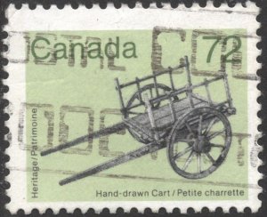 Canada SC#1083 72¢ Heritage Artifacts: Hand-drawn Cart (1987) Used