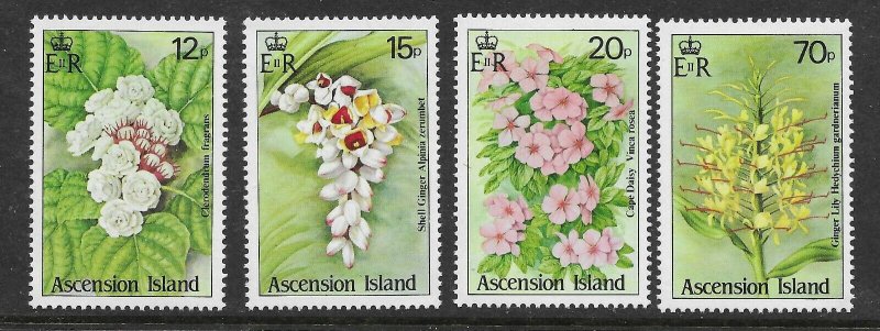 Ascension  381 - 384 (SG 389/92) Flowers - MNH - VF - CV$3.70