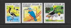 BIRDS - CONGO (PR) #379-81 MNH