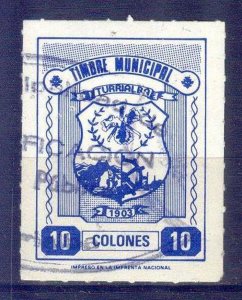 Costa Rica 1903 Municipal bell stamp 10 Colones MH