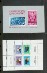 WORLDWIDE (190) Souvenir Sheets & Mini-Sheets ALL Mint Never Hinged