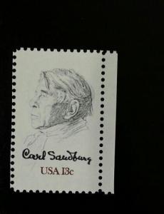 1978 13c Carl Sandburg, Poet Scott 1731 Mint F/VF NH