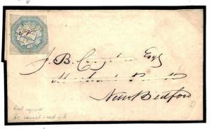 USA Cover LOCAL POST Private Issues *HALES + Co* Cut Square c1860{samwells}F204a