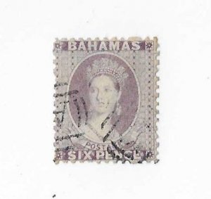 Bahamas Sc #14a  6p pale violet  used VF