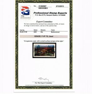 EXCELLENT GENUINE SCOTT #C138 USED PSE CERT GRADED F-VF 75  ACADIA NATIONAL PARK