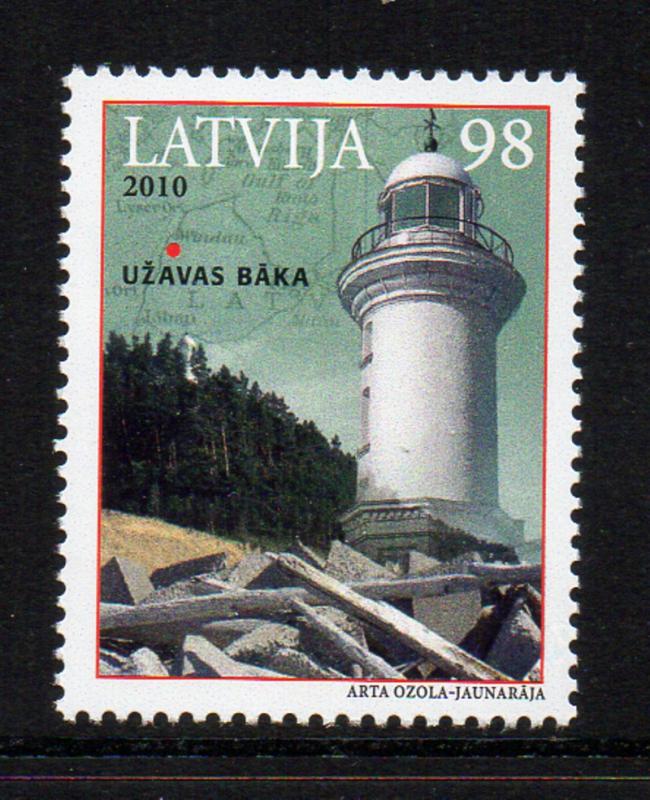 Latvia Sc 769  2010 Uzavas Lighthouse stamp mint NH