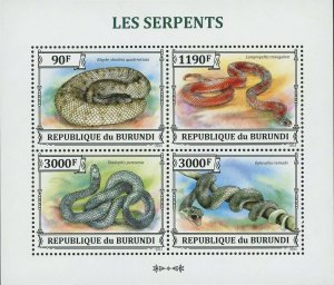 Snakes Stamp Diadophis Punctatus Lampropeltis Triangulum S/S MNH #3223-3226