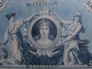 ​GERMANY 1908-OVER 114YEARS OLD RCICHS BANK NOTE USED ANTIQUE  CURRENCY VF