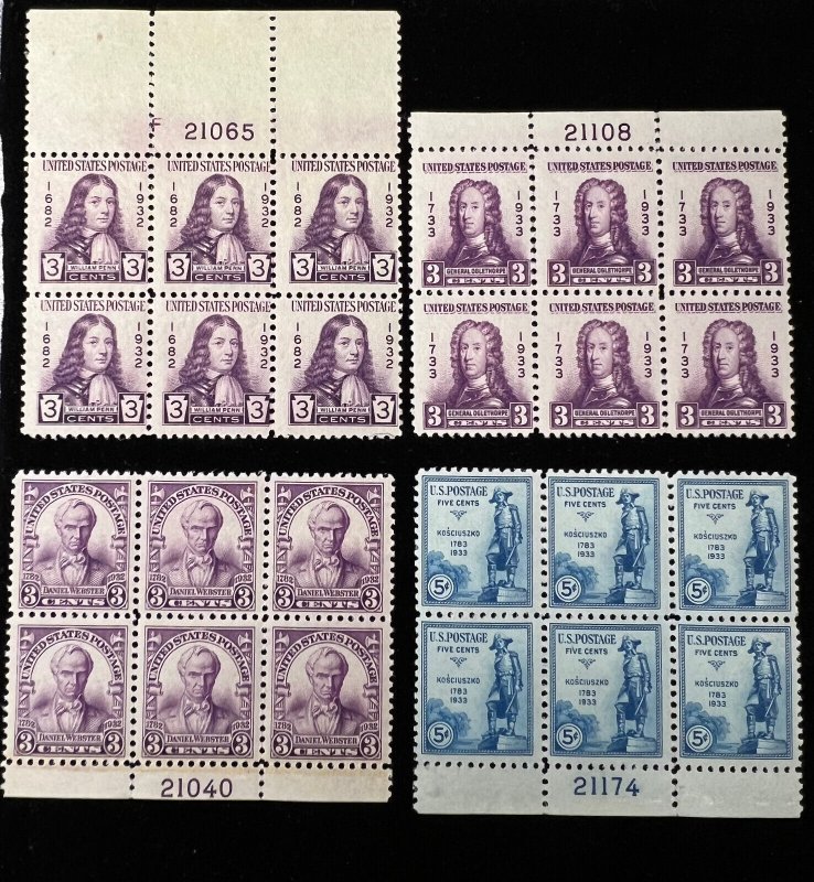 G and B Fine Stamps -  #Alot of 27 blocks of 4 and 6 stamps from 1924-40