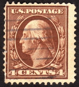 1908, US 4c, Washington, Used, Sc 334