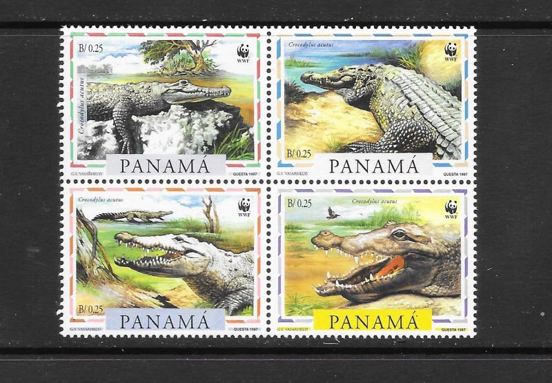 CROCODILES - PANAMA #846  WWF  MNH